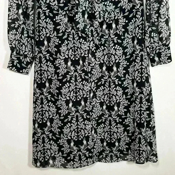 Boden Sylvia Shirt Dress Black Parrot Paradise Novelty Career Classy Twee Size 6 - Picture 6 of 15